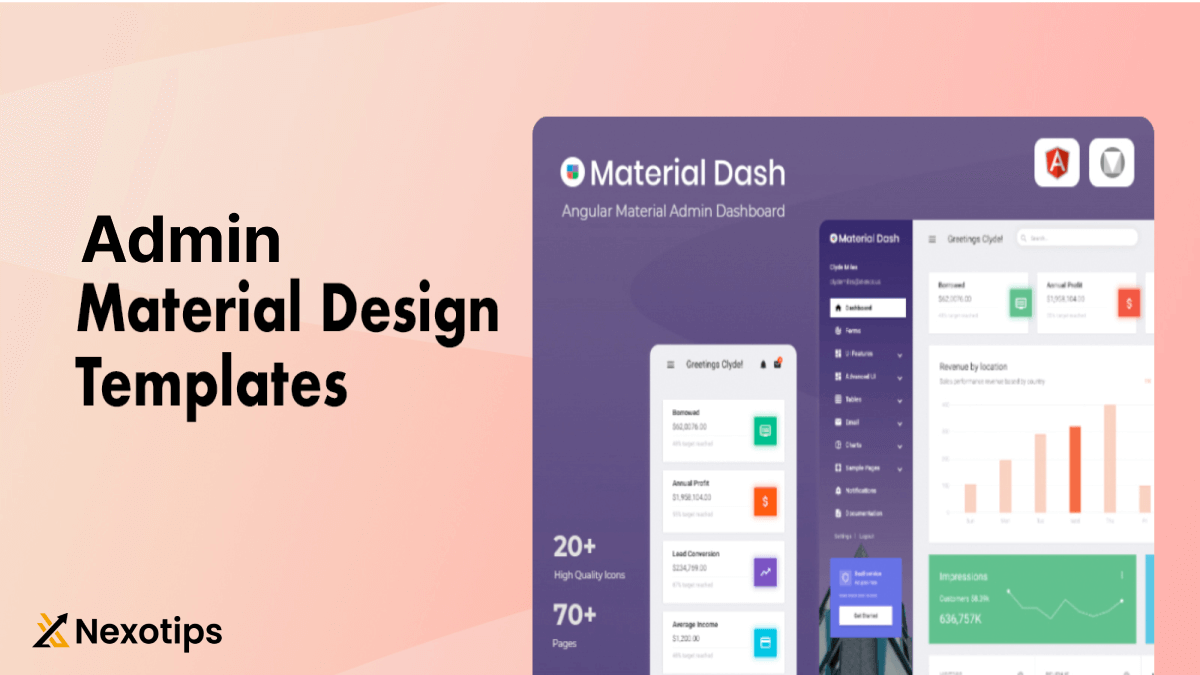 Top 10+ Best Admin Templates Using Material Design