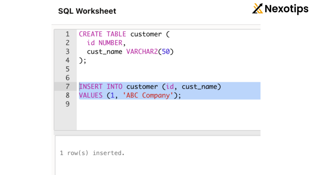 Running SQL Statement